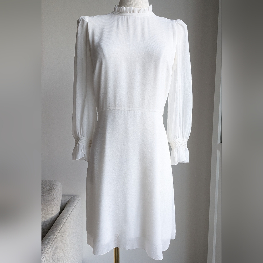 Aritzia Wilfred Swept Mini Dress - Light Birch